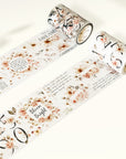 Pre-cut Rosé Scripts Wide Washi/PET Tape