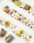 Pre-cut Autumn Friends Wide Washi/PET Tape