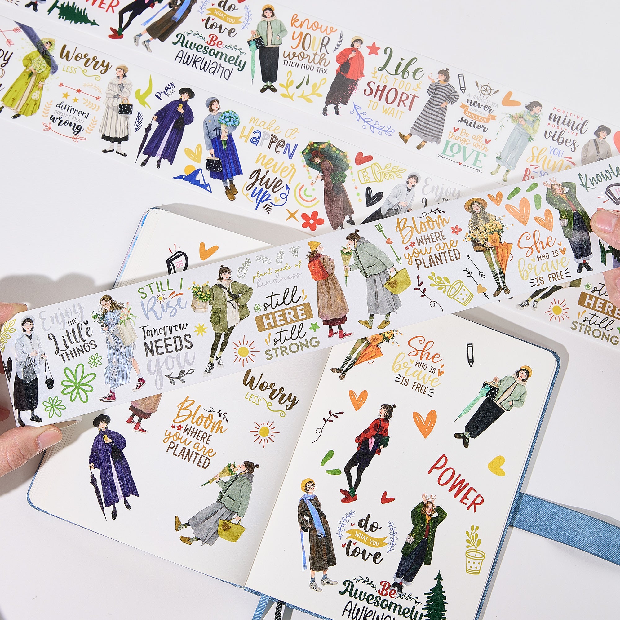 Pre-cut Silent Silhouette Wide Washi/PET Tape | The Washi Tape Shop. Beautiful Washi and Decorative Tape For Bullet Journals, Gift Wrapping, Planner Decoration and DIY Projects