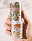 Pre-cut Autumn Village Wide Washi/PET Tape (Seashell Gilded)