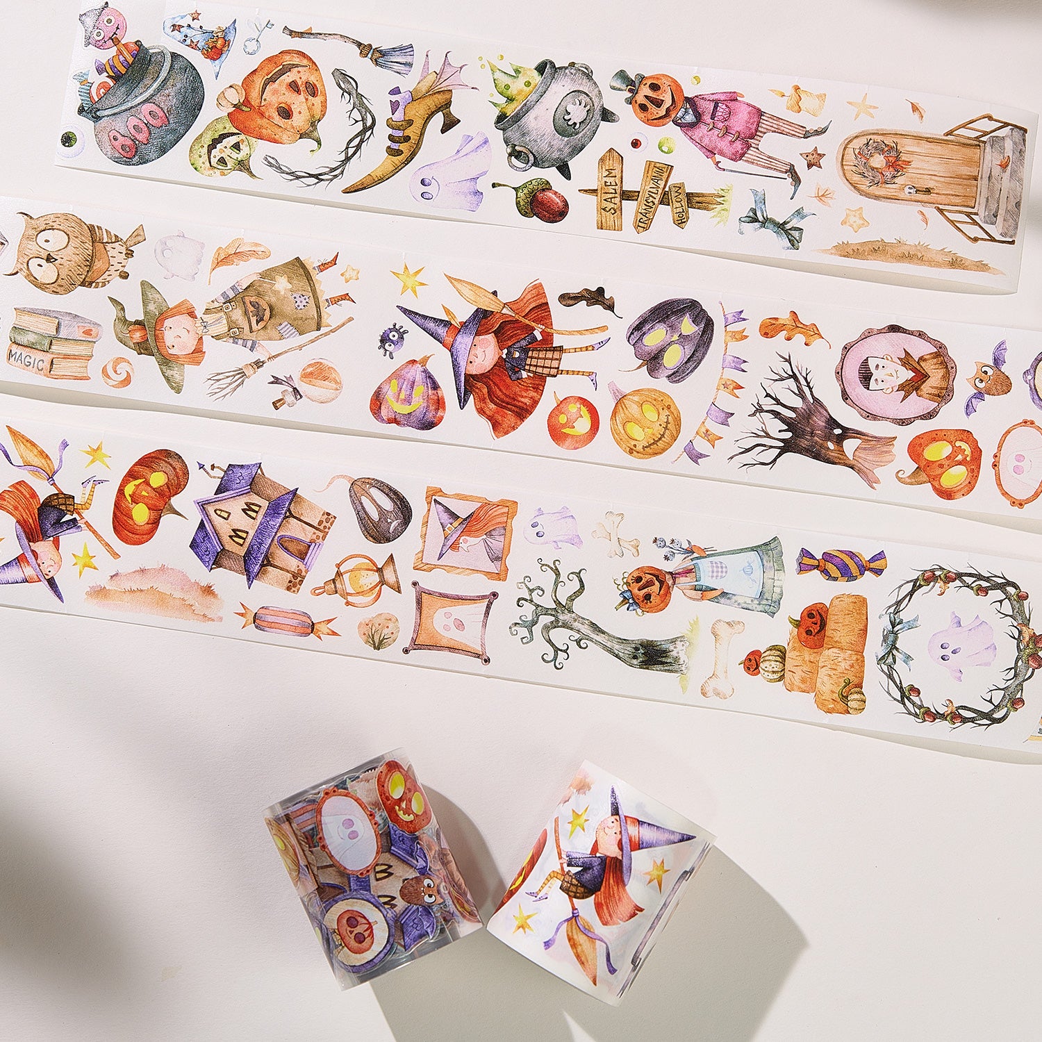 Pre-cut Ghoulish Gathering Wide Washi/PET Tape