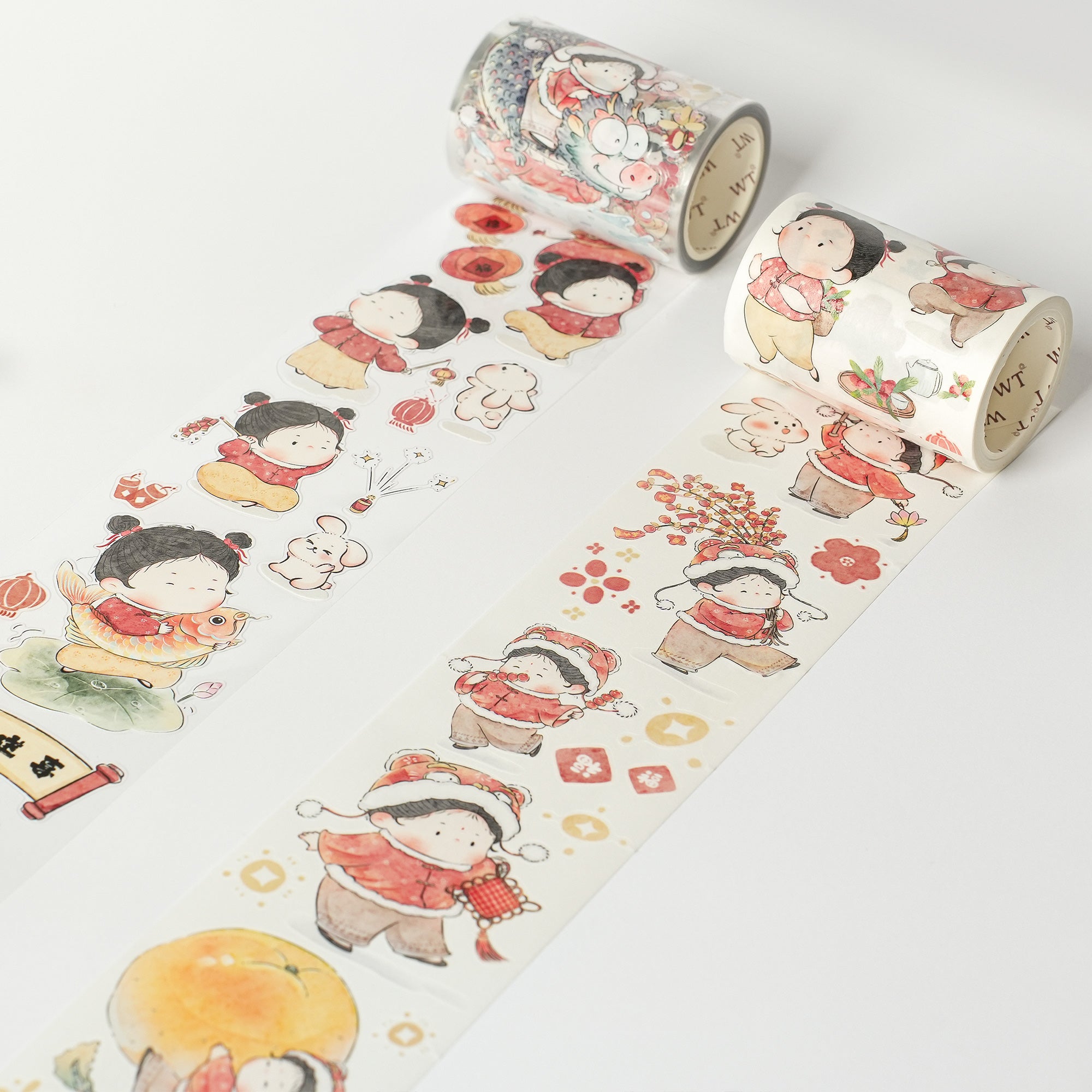 テープ・マスキングテープ WT Lunar New Year PET Pre-cut Lunar New Year Wide Washi/PET Tape | The Washi Tape Shop