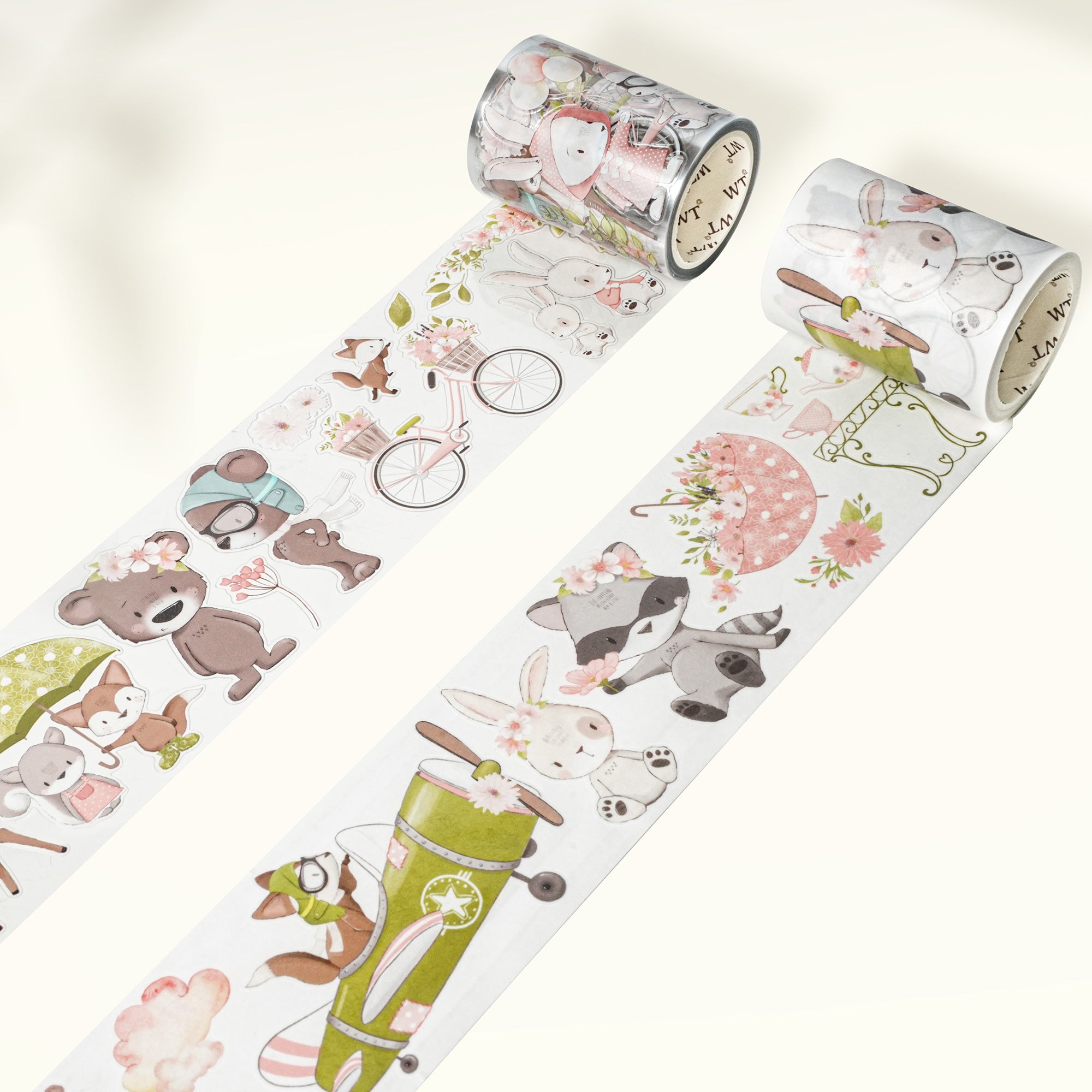 Pre-cut Woodland Pals Wide Washi/PET Tape