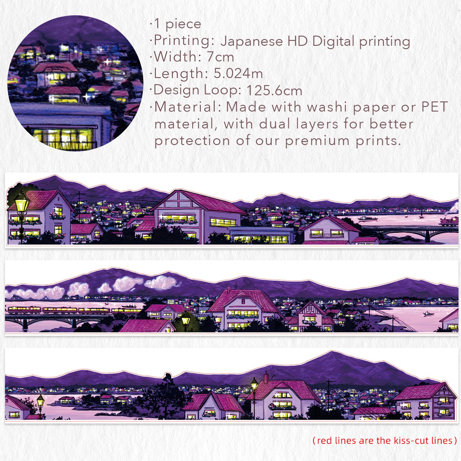 Twilight Veil Washi/PET Tape Set