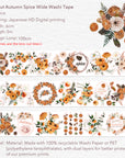 Pre-cut Autumn Spice Wide Washi/PET Tape