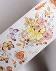 Pre-cut Golden Harvest Wide Washi/PET Tape (Seashell Gilded)