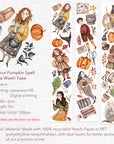 Pre-cut Pumpkin Spell Wide Washi/PET Tape | The Washi Tape Shop. Beautiful Washi and Decorative Tape For Bullet Journals, Gift Wrapping, Planner Decoration and DIY Projects