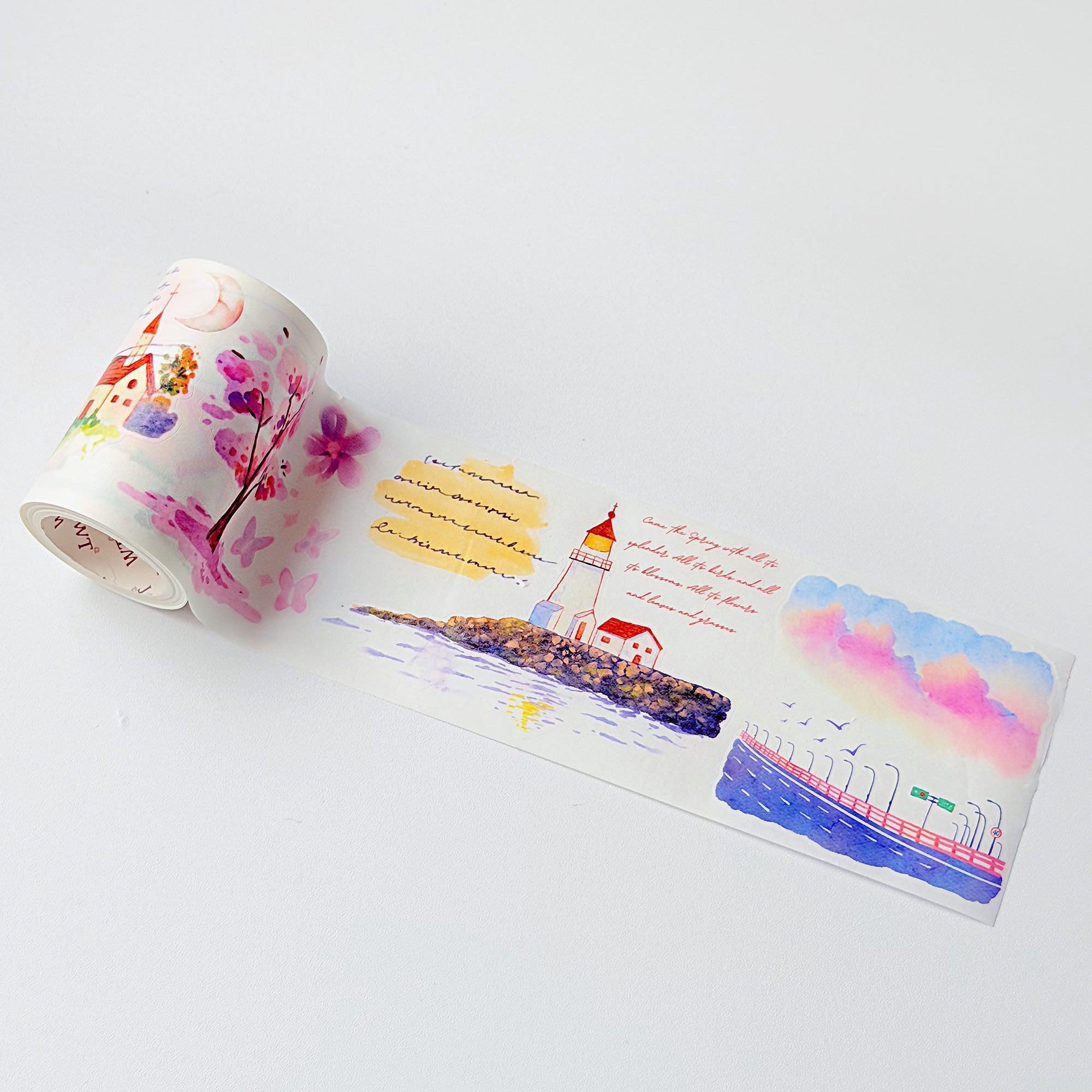 Pre-cut Misty Blush Wide Washi/PET Tape | The Washi Tape Shop. Beautiful Washi and Decorative Tape For Bullet Journals, Gift Wrapping, Planner Decoration and DIY Projects