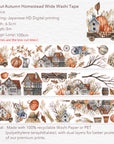 Pre-cut Autumn Homestead Wide Washi/PET Tape