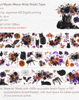 Pre-cut Mystic Meow Wide Washi/PET Tape