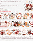 Pre-cut Harvested Bloom Wide Washi/PET Tape