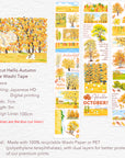 Pre-cut Hello Autumn Wide Washi/PET Tape