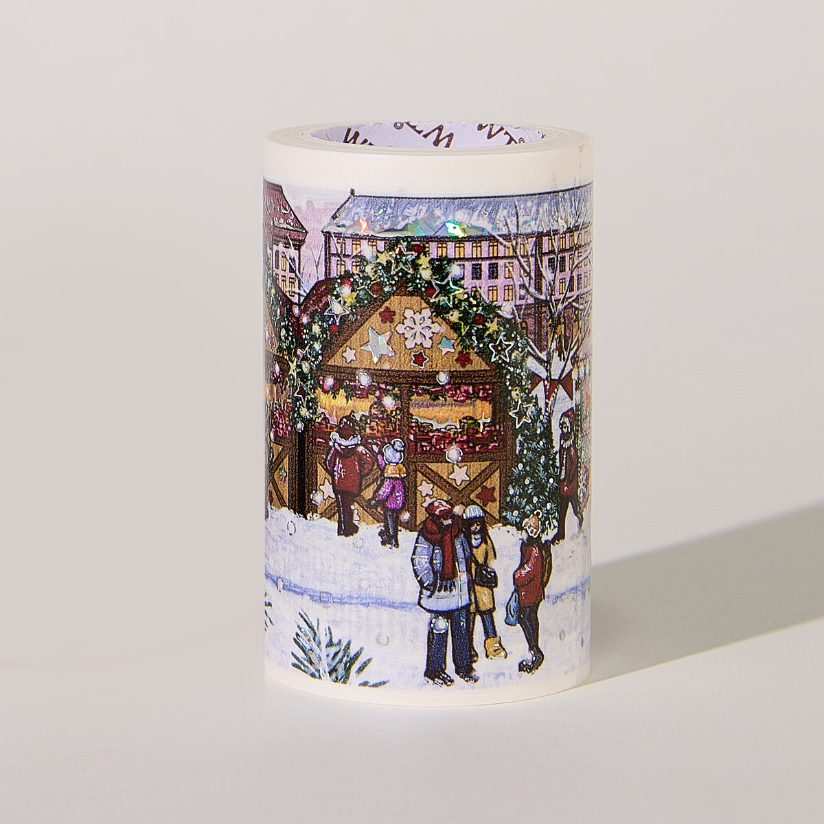 Pre-cut Yuletide Glow Wide Washi/PET Tape (Seashell Gilded)