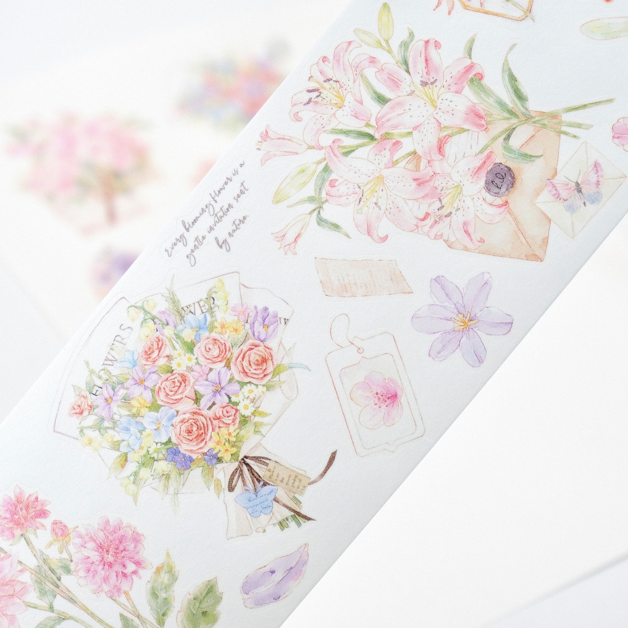 Pre-cut Petal Post Wide Washi/PET Tape | The Washi Tape Shop. Beautiful Washi and Decorative Tape For Bullet Journals, Gift Wrapping, Planner Decoration and DIY Projects