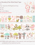 Pre-cut Woodland Pals Wide Washi/PET Tape