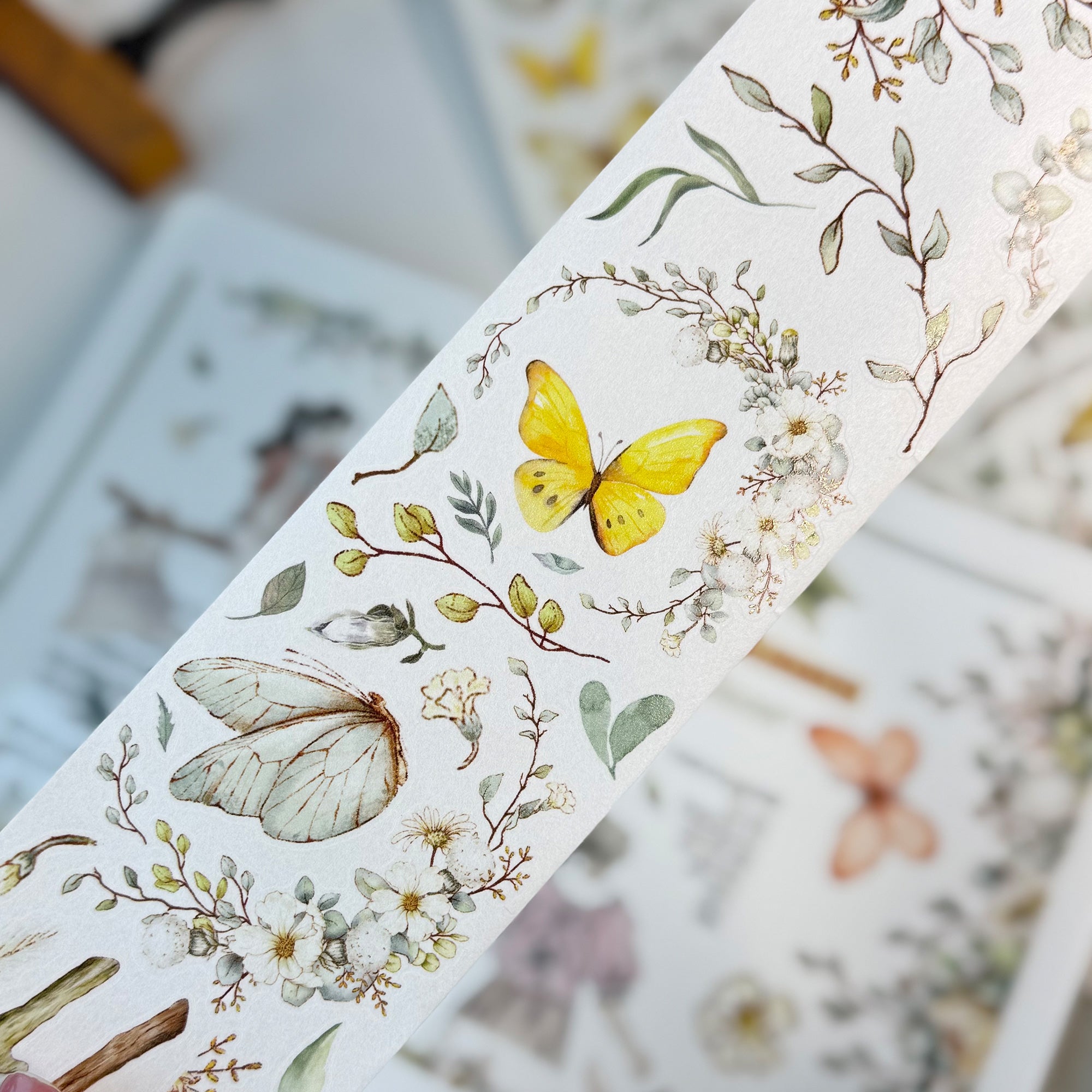 Pre-cut Zephyr Bloom Wide Washi/PET Tape | The Washi Tape Shop