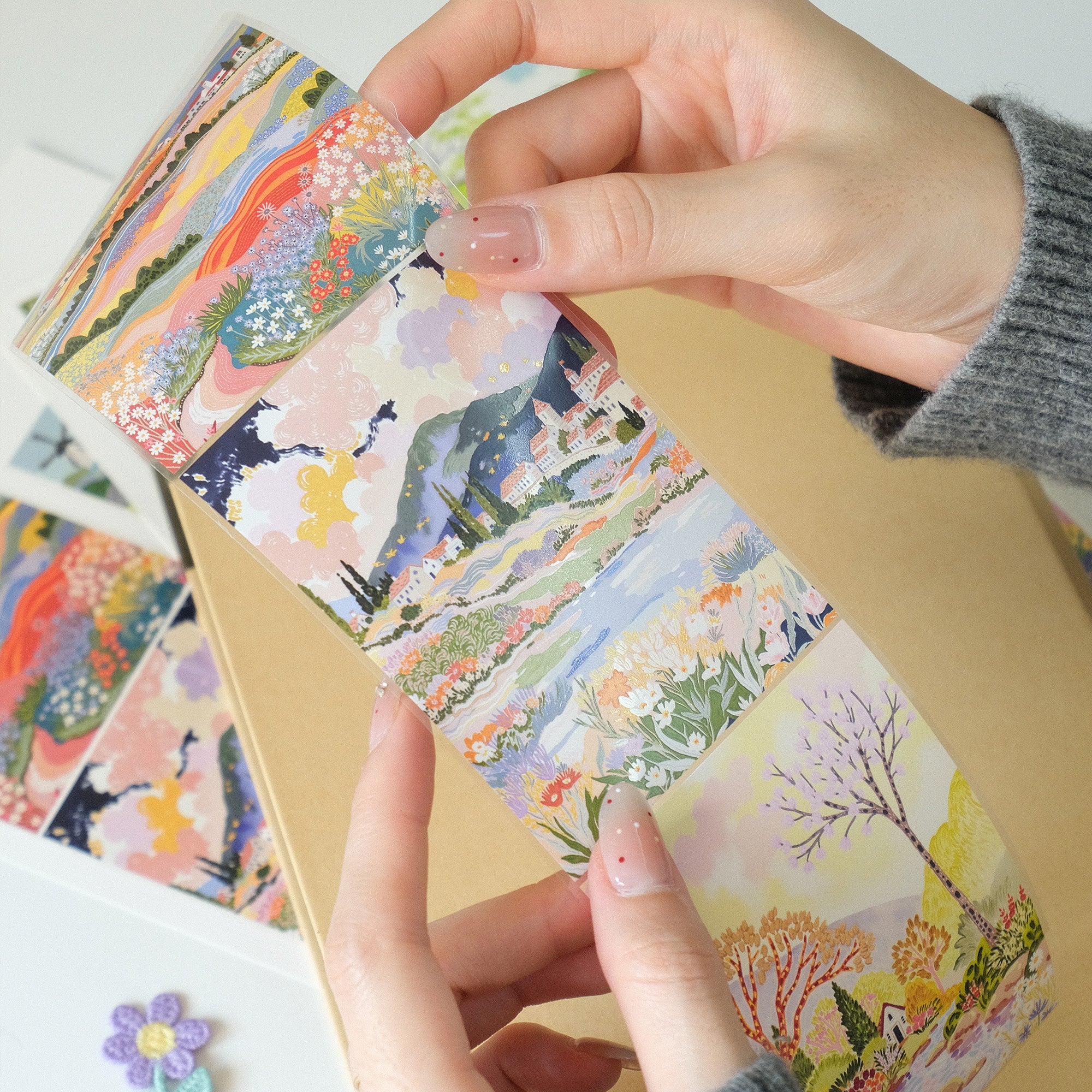 Spring Canvas Wide Washi/PET Tape