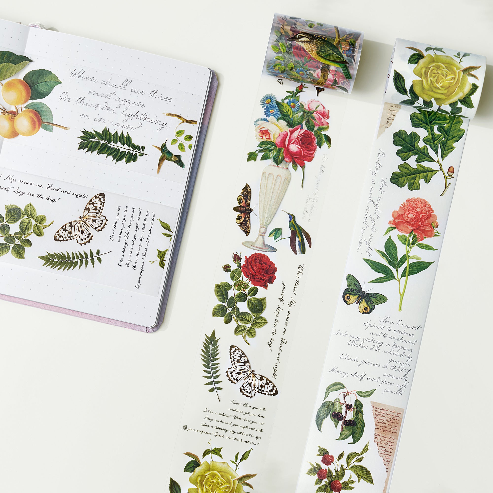 Romeo&#39;s Roses Wide Washi / PET Tape | The Washi Tape Shop. Beautiful Washi and Decorative Tape For Bullet Journals, Gift Wrapping, Planner Decoration and DIY Projects