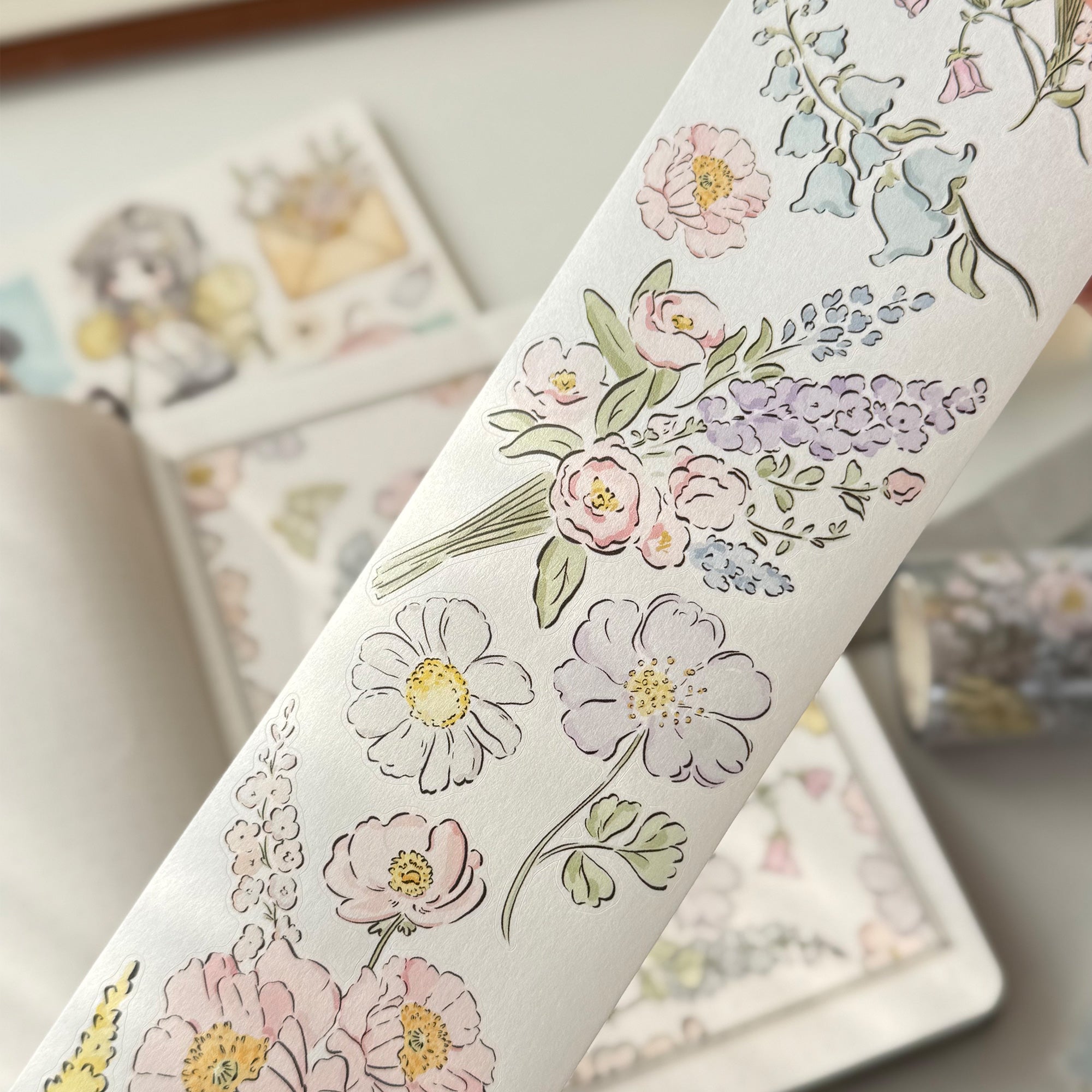 Pre-cut Garden Sprout Wide Washi/PET Tape | The Washi Tape Shop