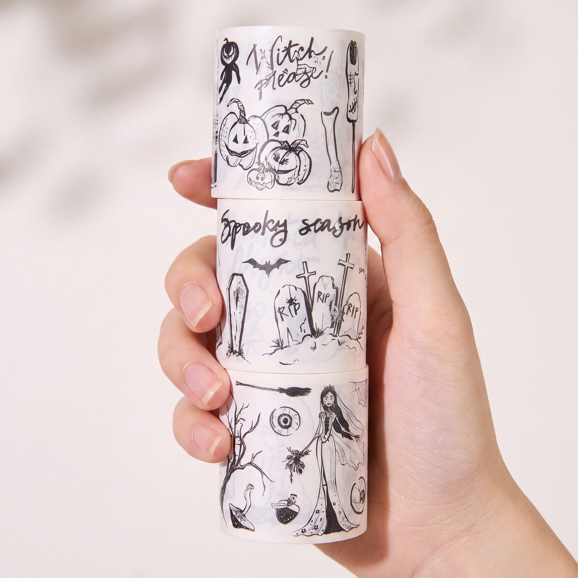Graveyard Scribbles Washi Tape Sticker Set (GILDED)