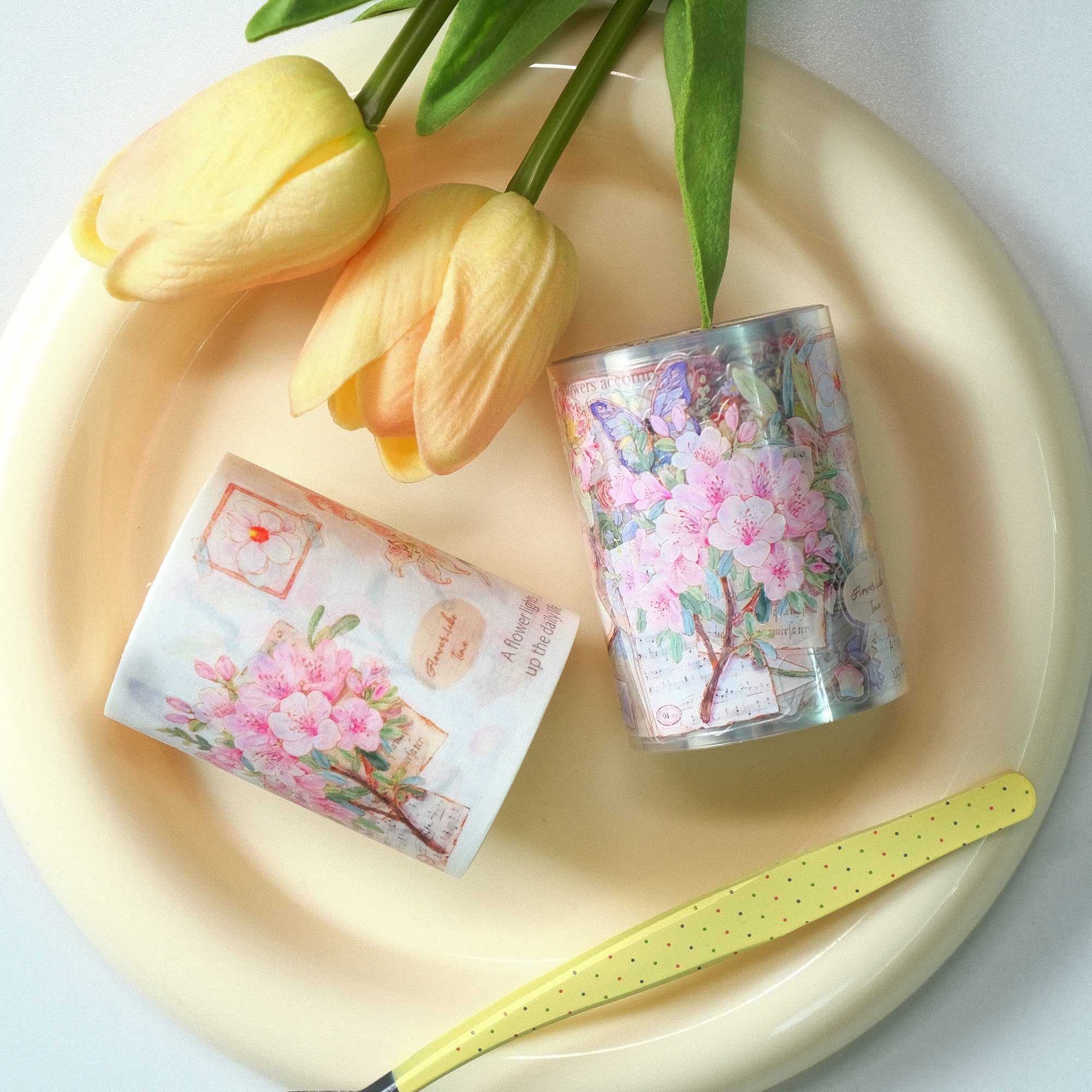 Pre-cut Petal Post Wide Washi/PET Tape | The Washi Tape Shop