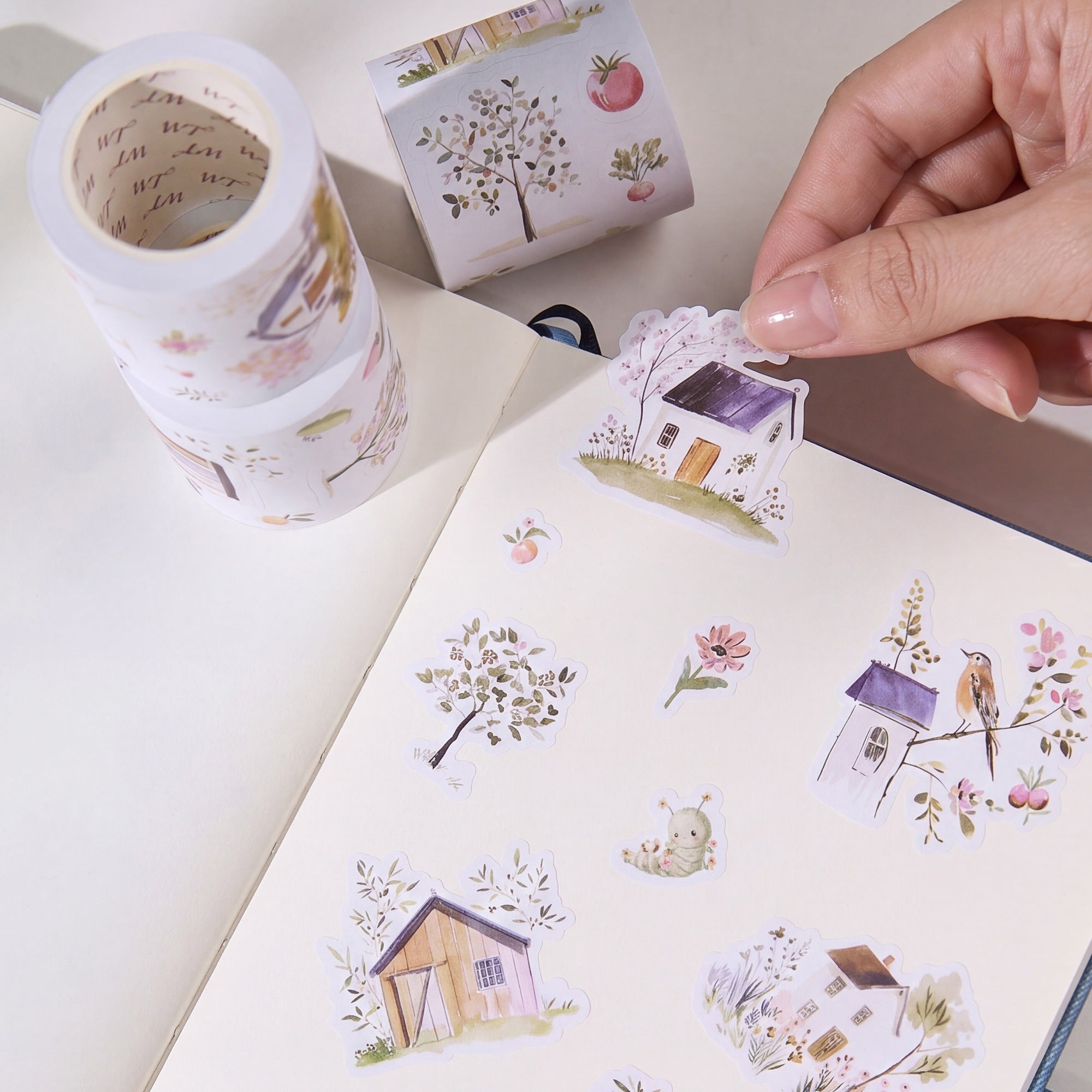 Pre-cut Sunlit Orchard Script Tape Set (GILDED) | The Washi Tape Shop. Beautiful Washi and Decorative Tape For Bullet Journals, Gift Wrapping, Planner Decoration and DIY Projects