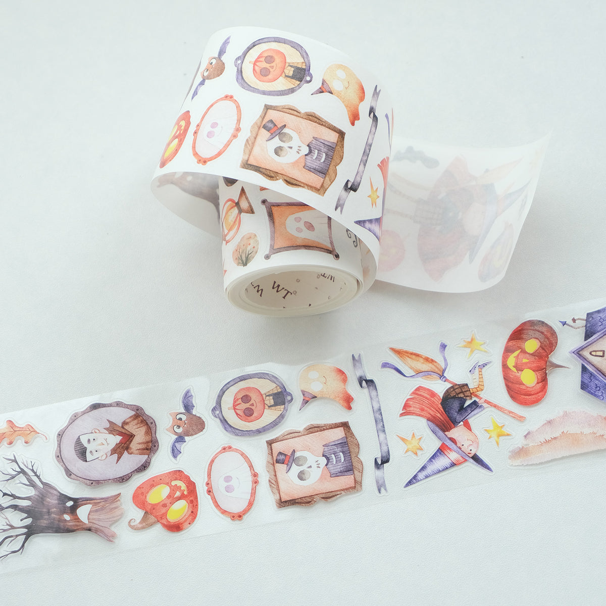 Pre-cut Ghoulish Gathering Wide Washi/PET Tape