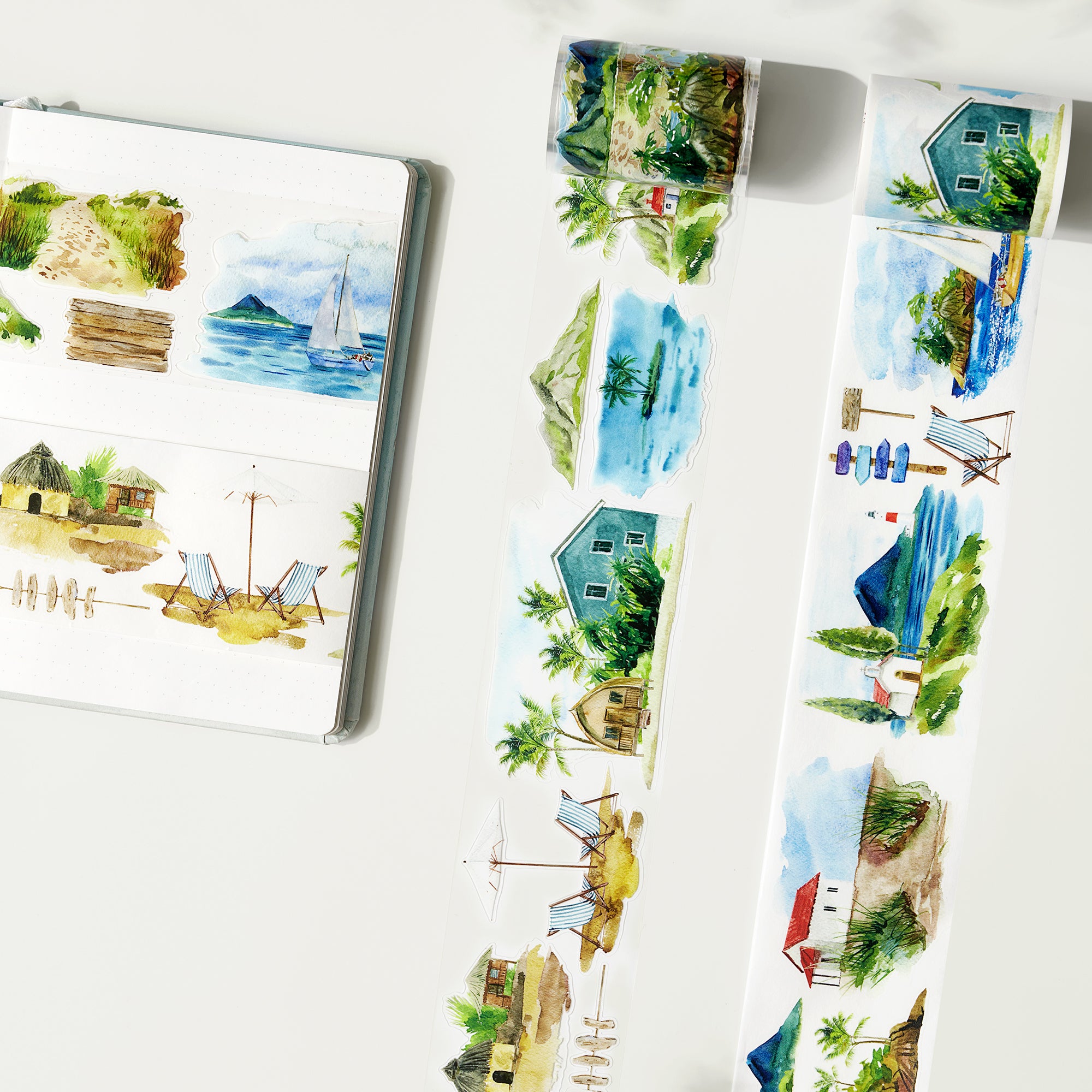 Pre-cut Summer Bliss Wide Washi/PET Tape | The Washi Tape Shop