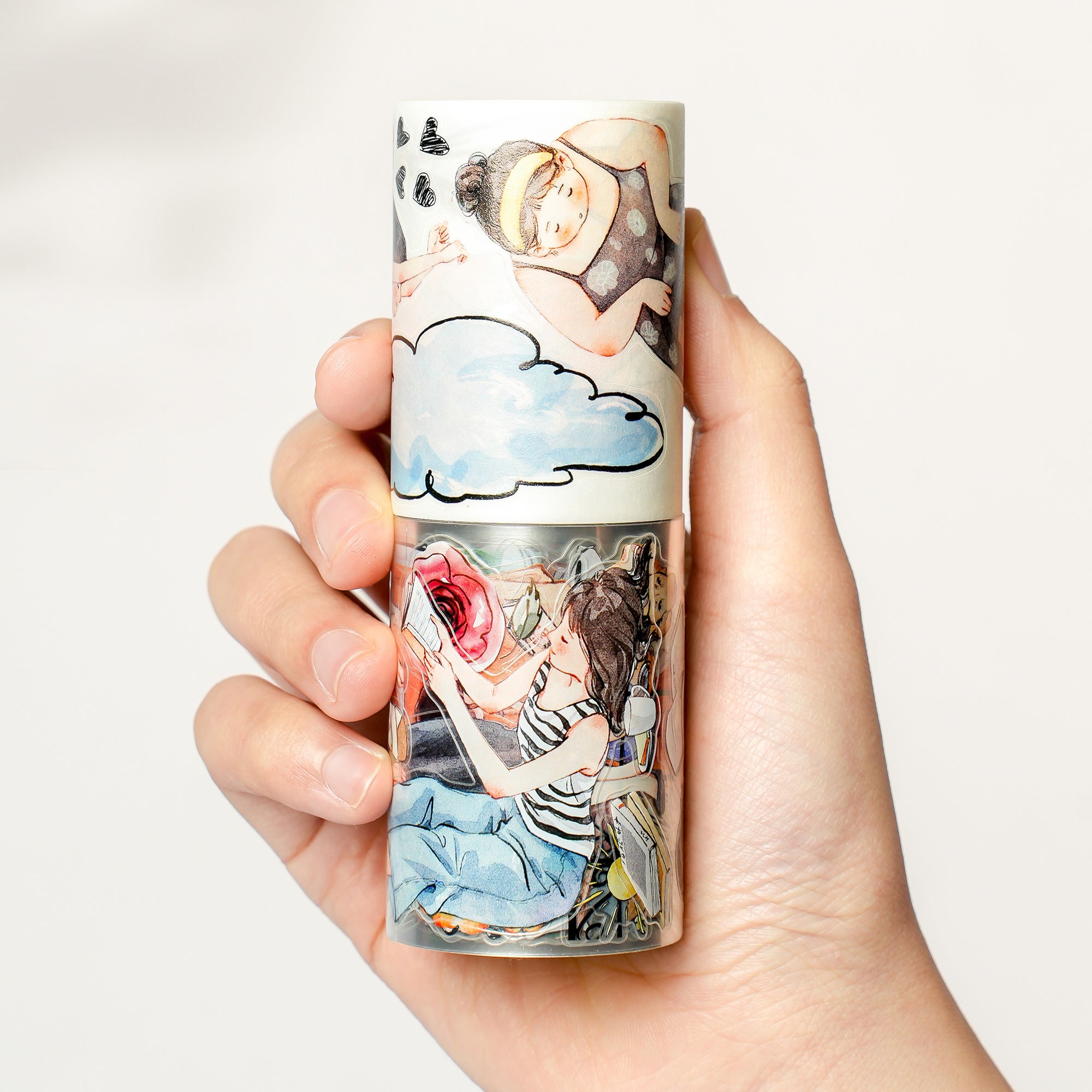 Pre-cut Leisurely Days Wide Washi/PET Tape | The Washi Tape Shop