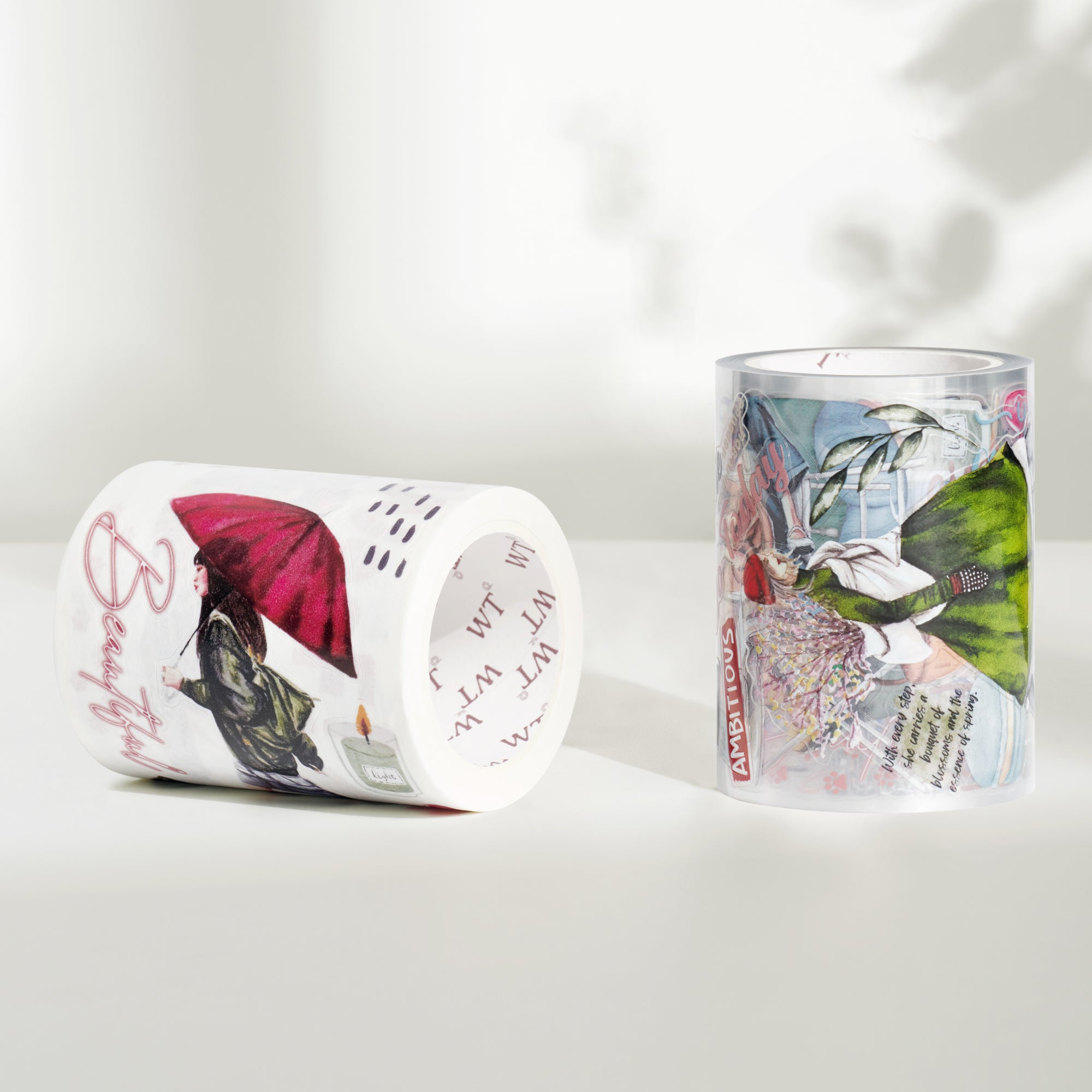 Pre-cut Passing Faces Wide Washi/PET Tape