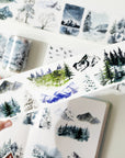 Pre-cut Winter Whispers Wide Washi/PET Tape