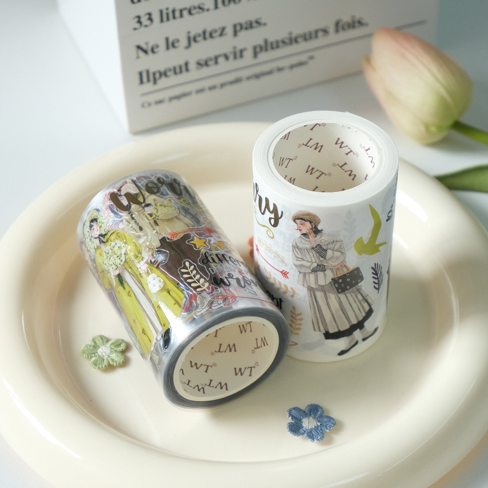 Pre-cut Silent Silhouette Wide Washi/PET Tape | The Washi Tape Shop. Beautiful Washi and Decorative Tape For Bullet Journals, Gift Wrapping, Planner Decoration and DIY Projects