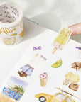 Tropical Sips Washi Tape Sticker Set