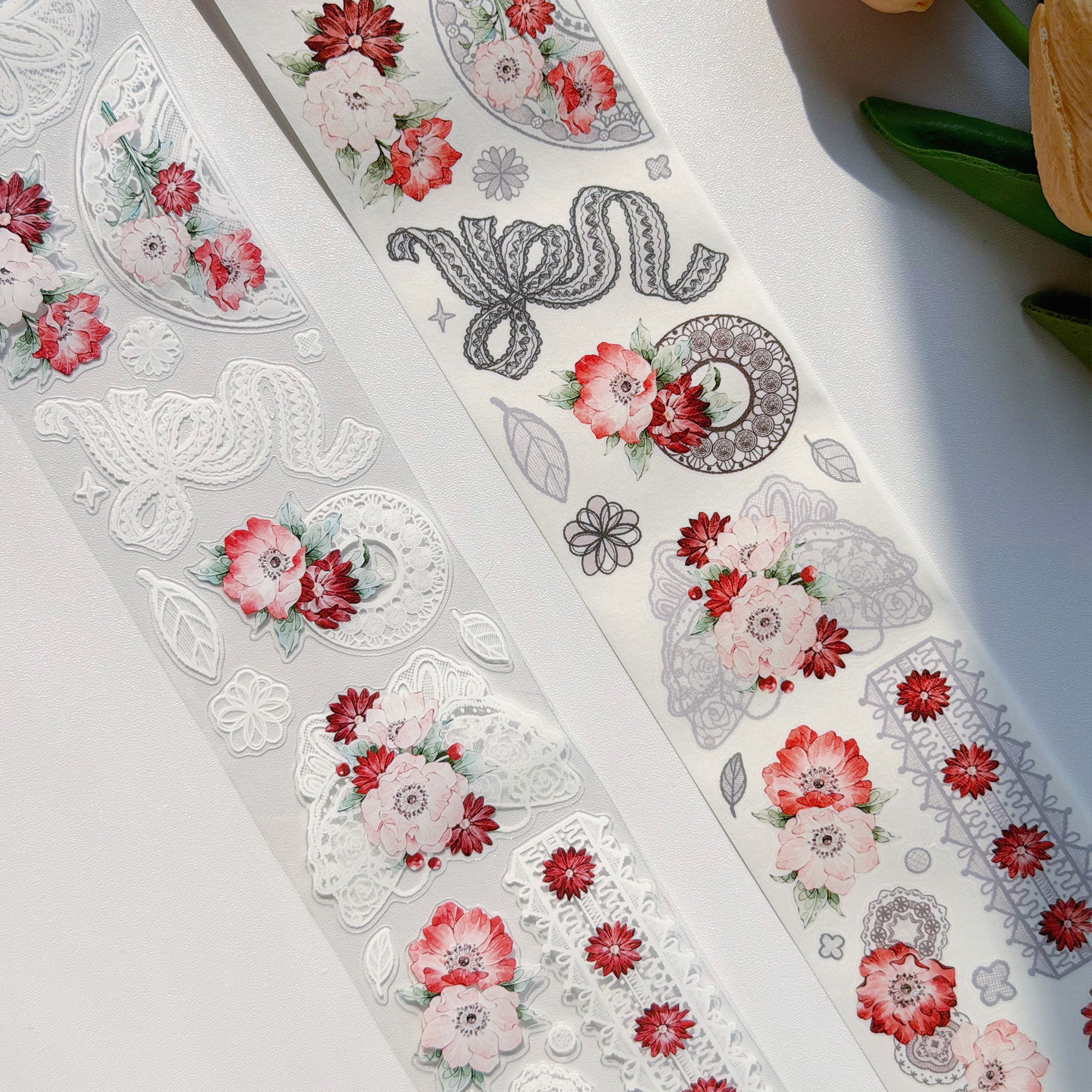 Pre-cut Heirloom Lace Washi/PET Tape