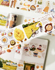 Pre-cut Autumn Friends Wide Washi/PET Tape