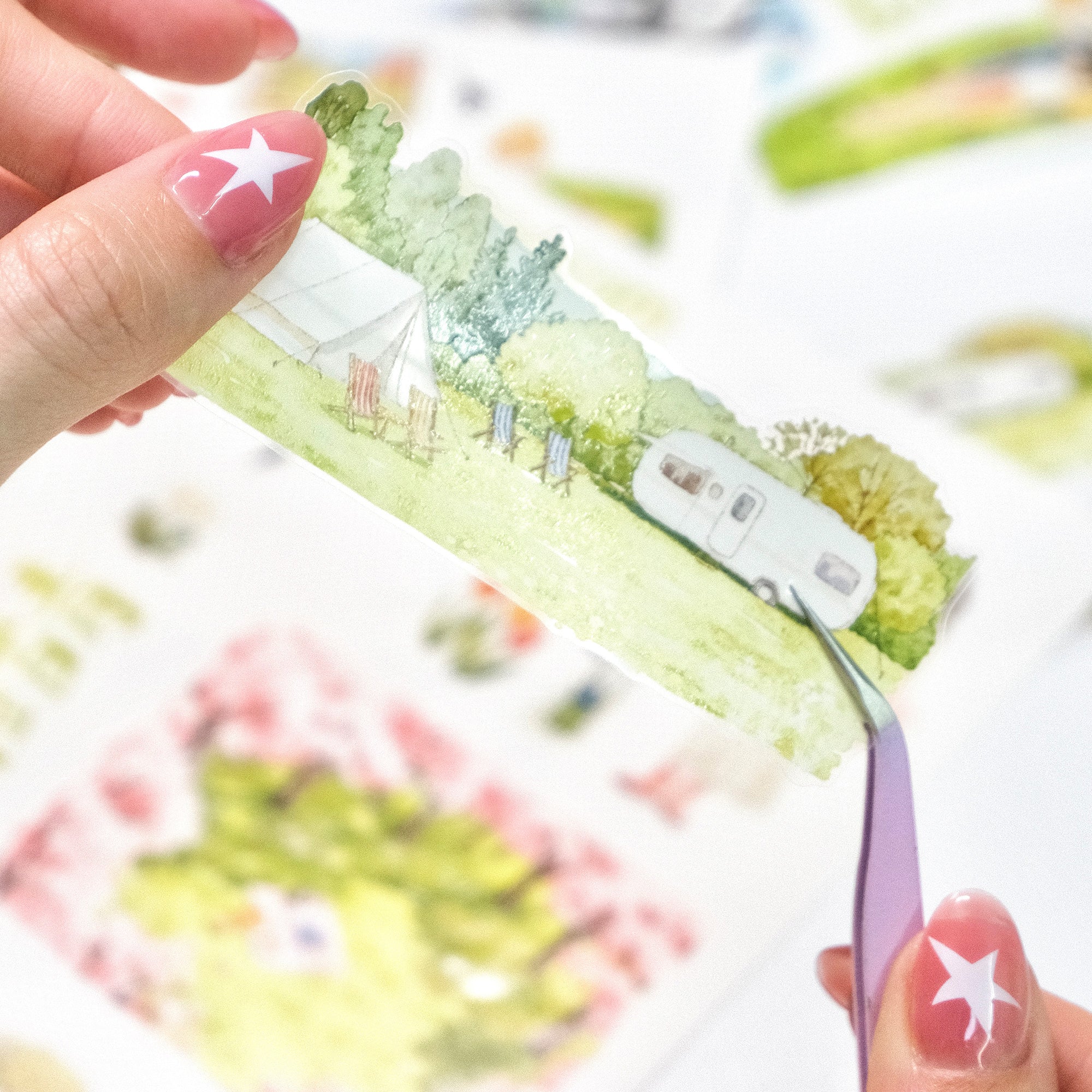 Pre-cut Sakura Voyage Wide Washi/PET Tape | The Washi Tape Shop. Beautiful Washi and Decorative Tape For Bullet Journals, Gift Wrapping, Planner Decoration and DIY Projects