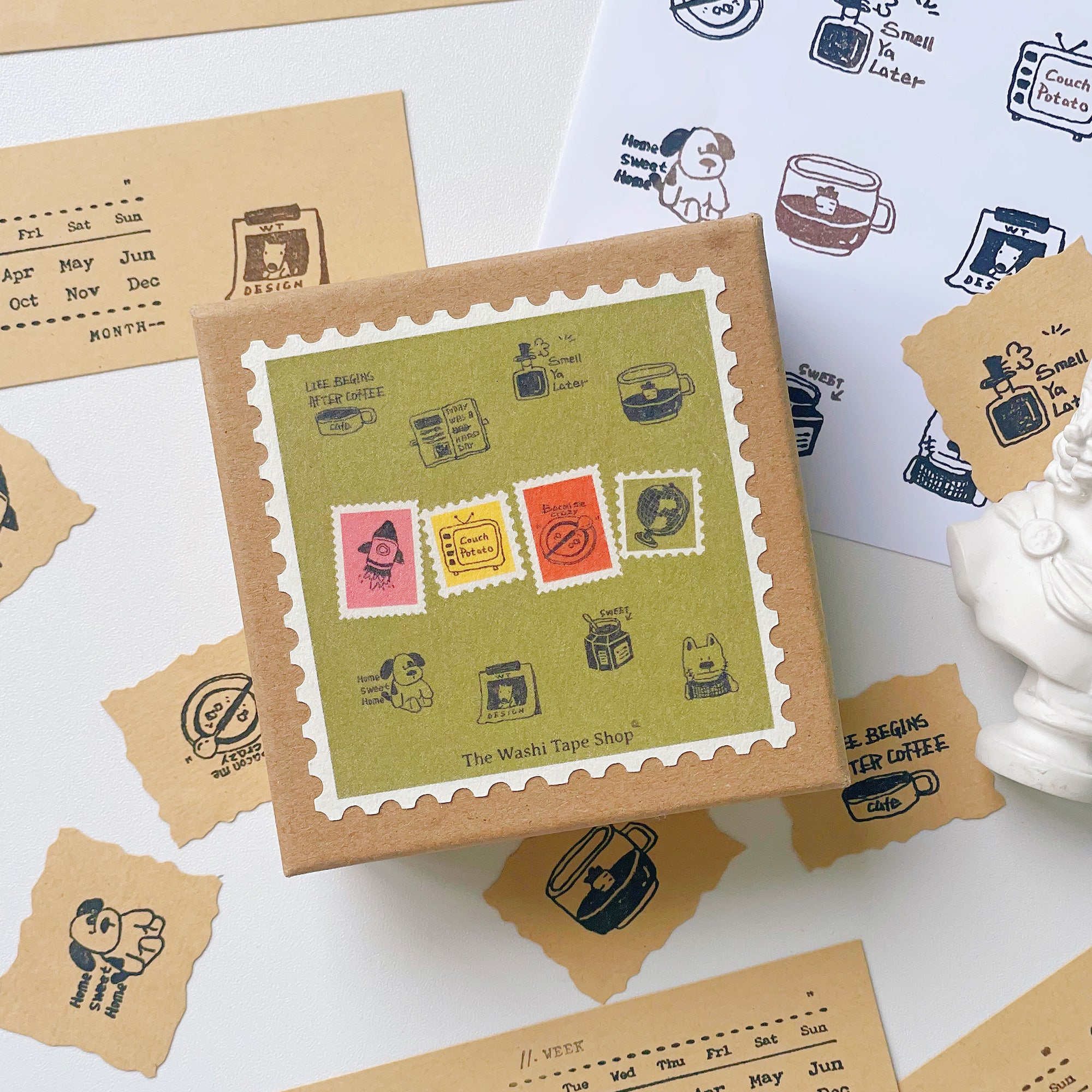 Couch Potato Stamp Set | The Washi Tape Shop. Beautiful Washi and Decorative Tape For Bullet Journals, Gift Wrapping, Planner Decoration and DIY Projects