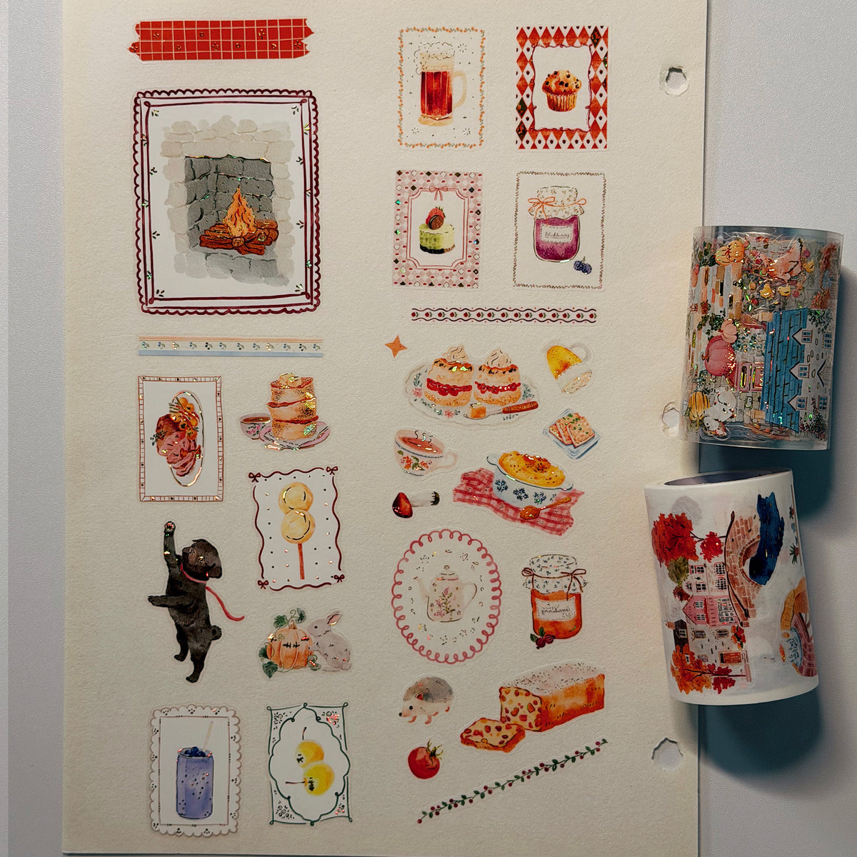 Pre-cut Autumn Pantry Wide Washi/PET Tape (Seashell Gilded) | The Washi Tape Shop. Beautiful Washi and Decorative Tape For Bullet Journals, Gift Wrapping, Planner Decoration and DIY Projects