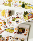 Pre-cut Autumn Friends Wide Washi/PET Tape