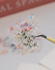 Pre-cut Holly Bloom Wide Washi/PET Tape (Seashell Gilded)