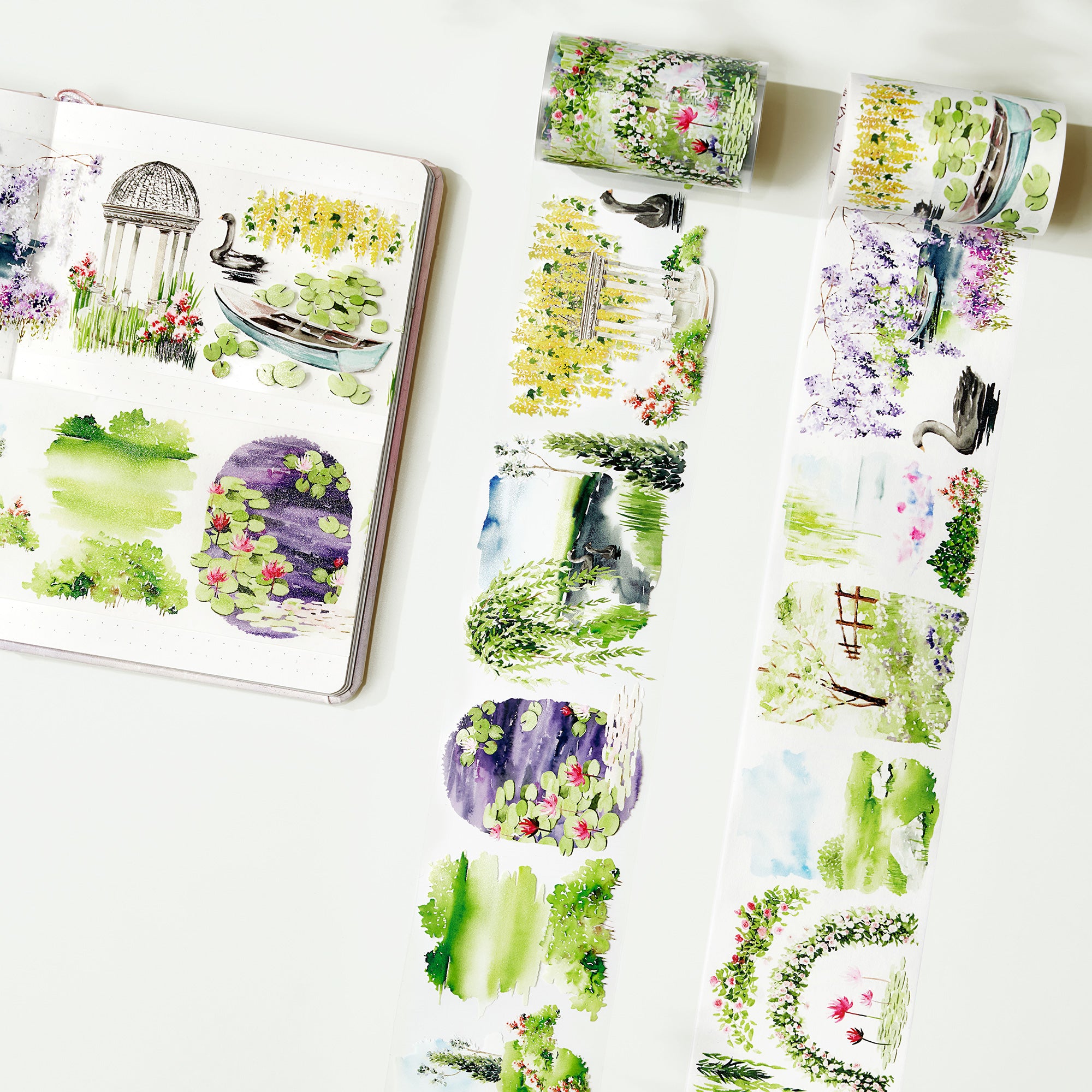 Monet's Garden Wide Washi / PET Tape | The Washi Tape Shop. Beautiful Washi and Decorative Tape For Bullet Journals, Gift Wrapping, Planner Decoration and DIY Projects