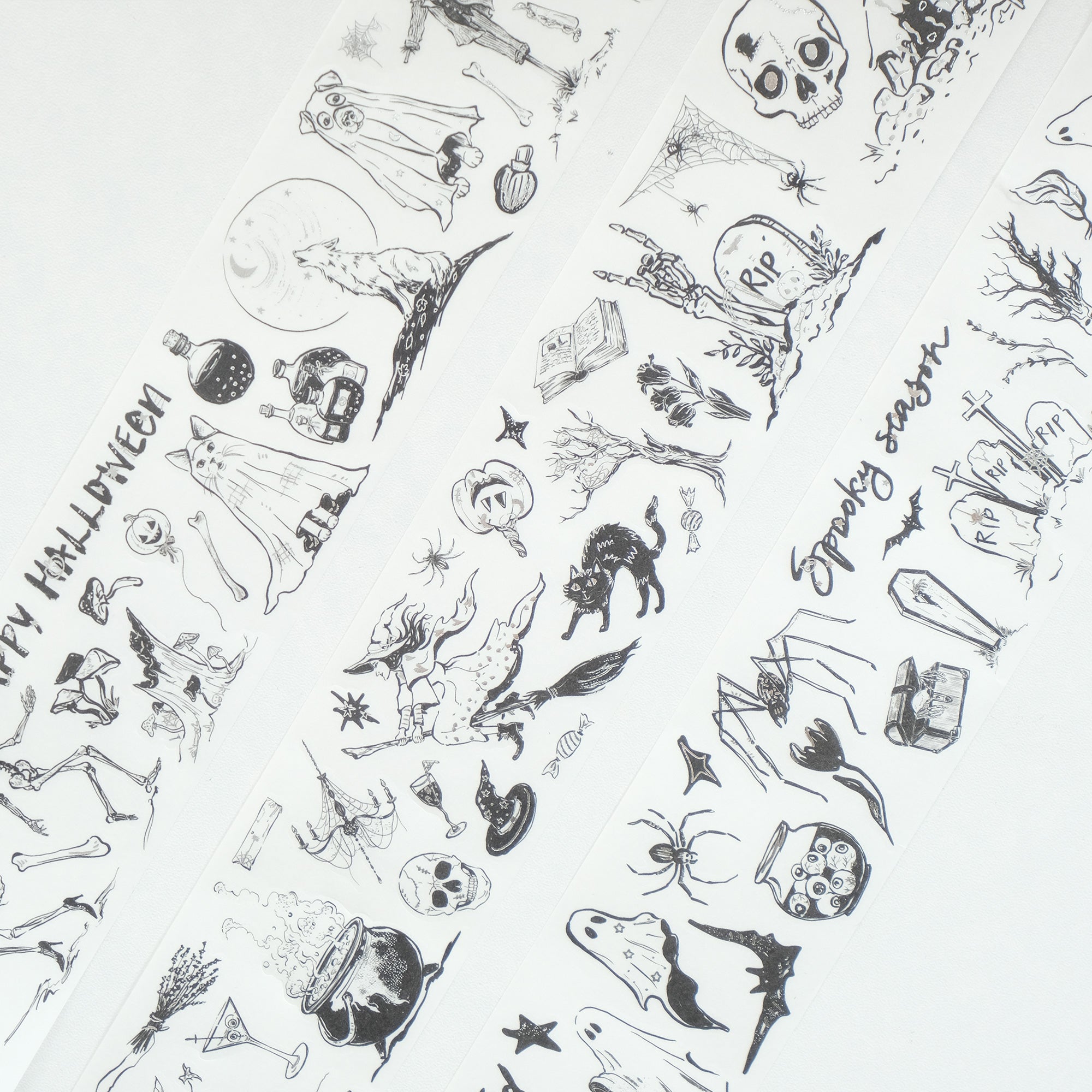 Graveyard Scribbles Washi Tape Sticker Set (GILDED)