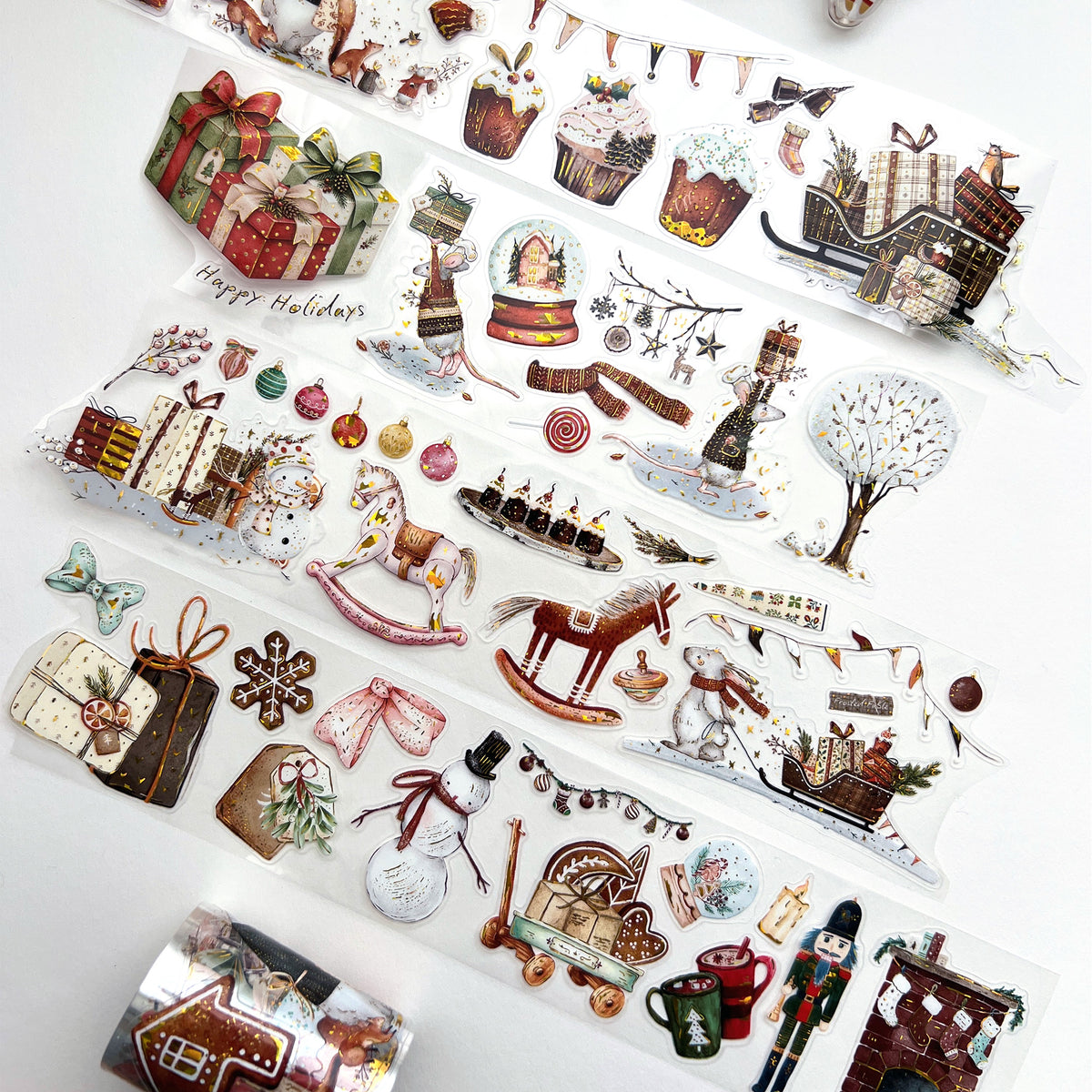Pre-cut Woodland Chronicle Wide Washi/PET Tape (Seashell Gilded) | The Washi Tape Shop. Beautiful Washi and Decorative Tape For Bullet Journals, Gift Wrapping, Planner Decoration and DIY Projects