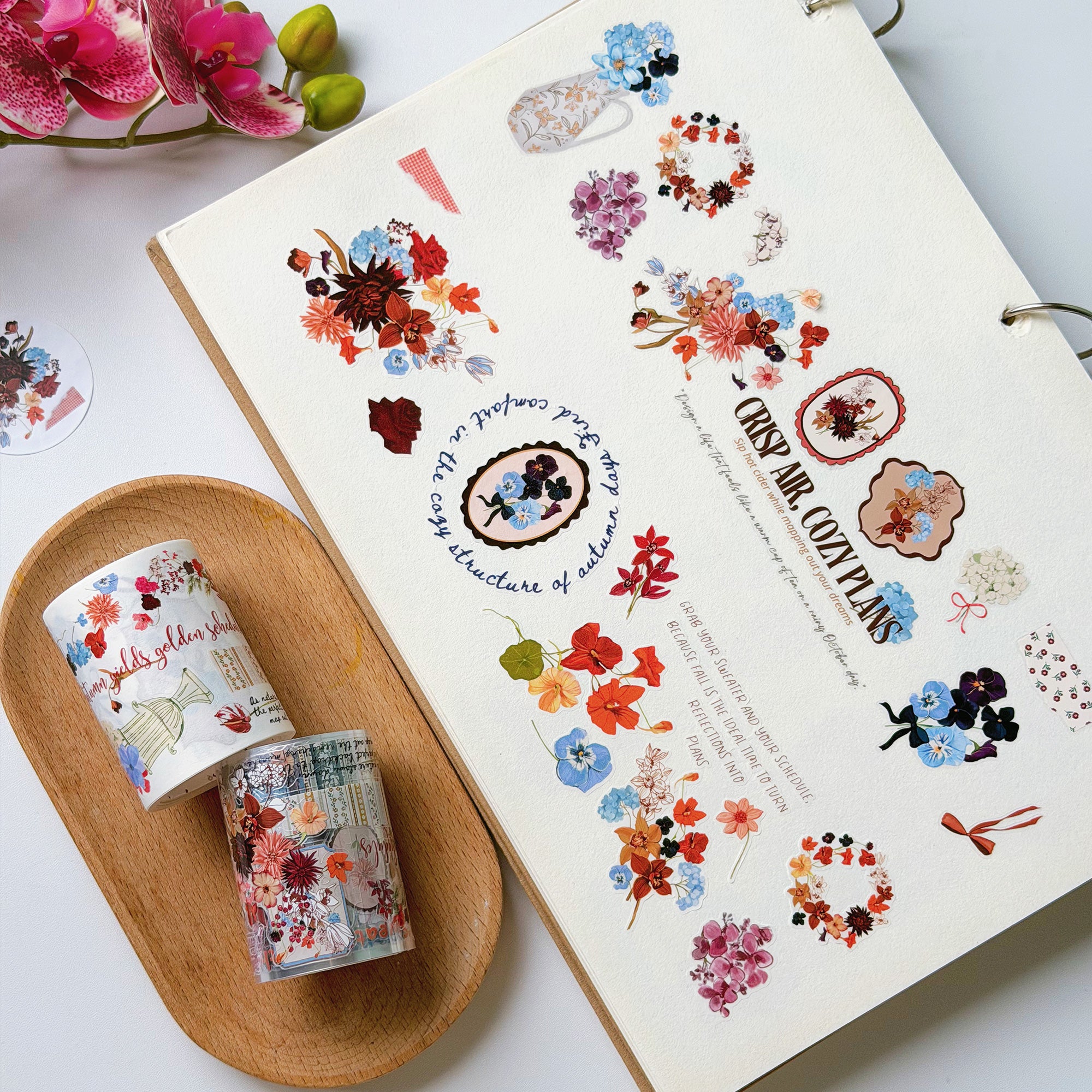 Pre-cut Amber Notes Wide Washi/PET Tape