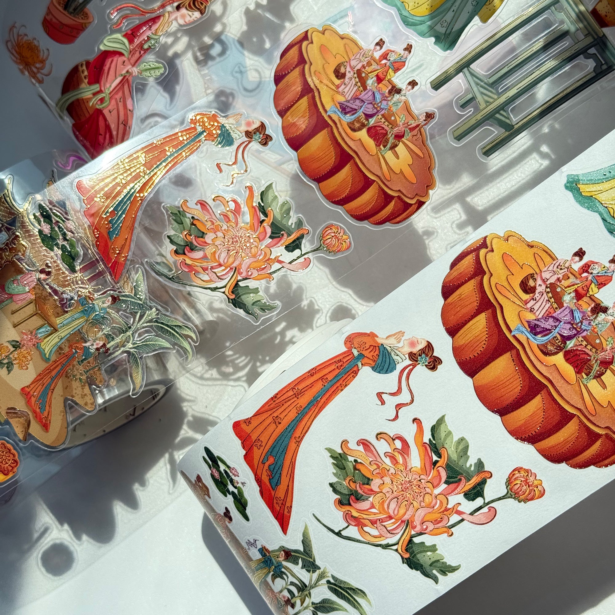 Pre-cut Autumn Reunion Wide Washi/PET Tape (GILDED)