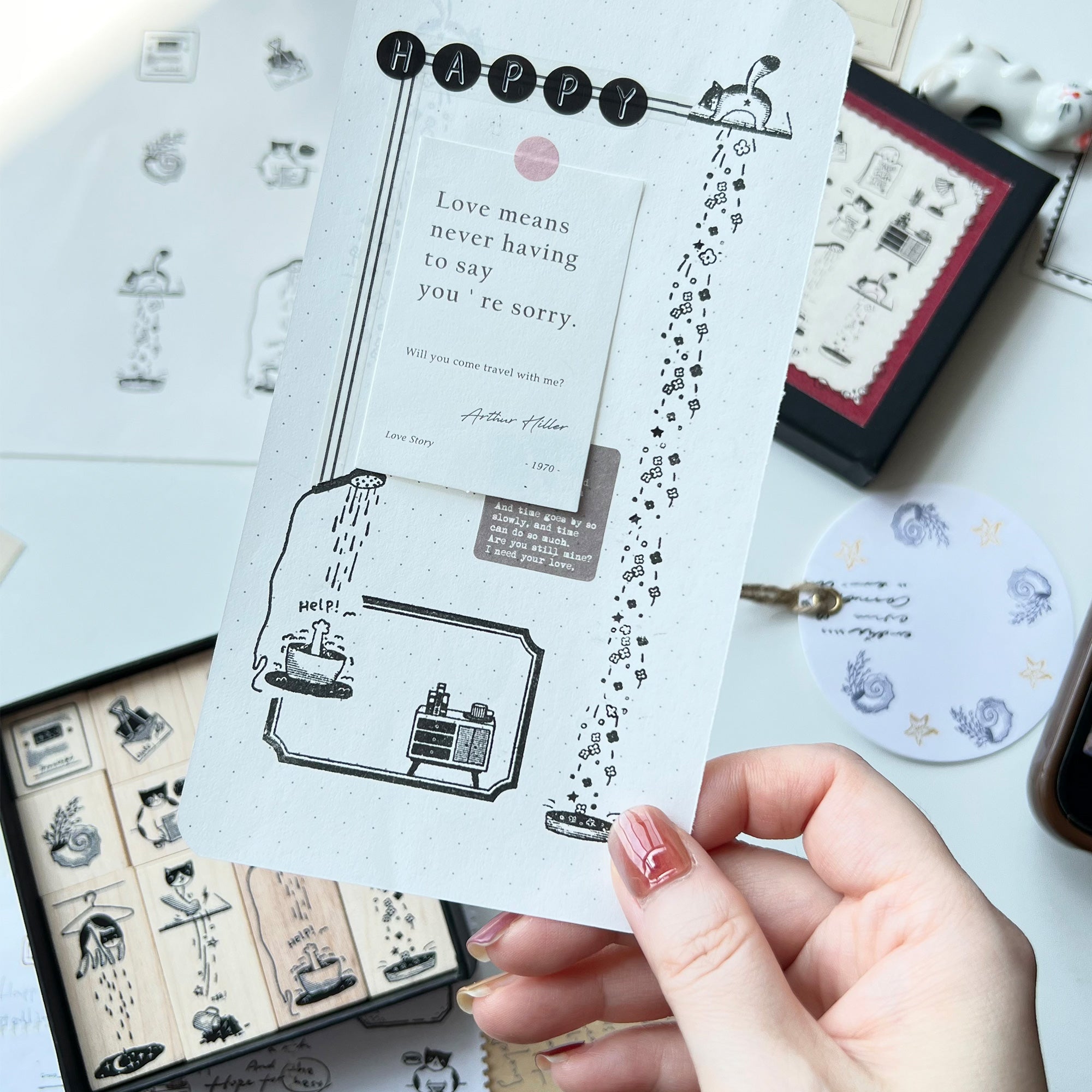 Mischievous Cat Stamp Set