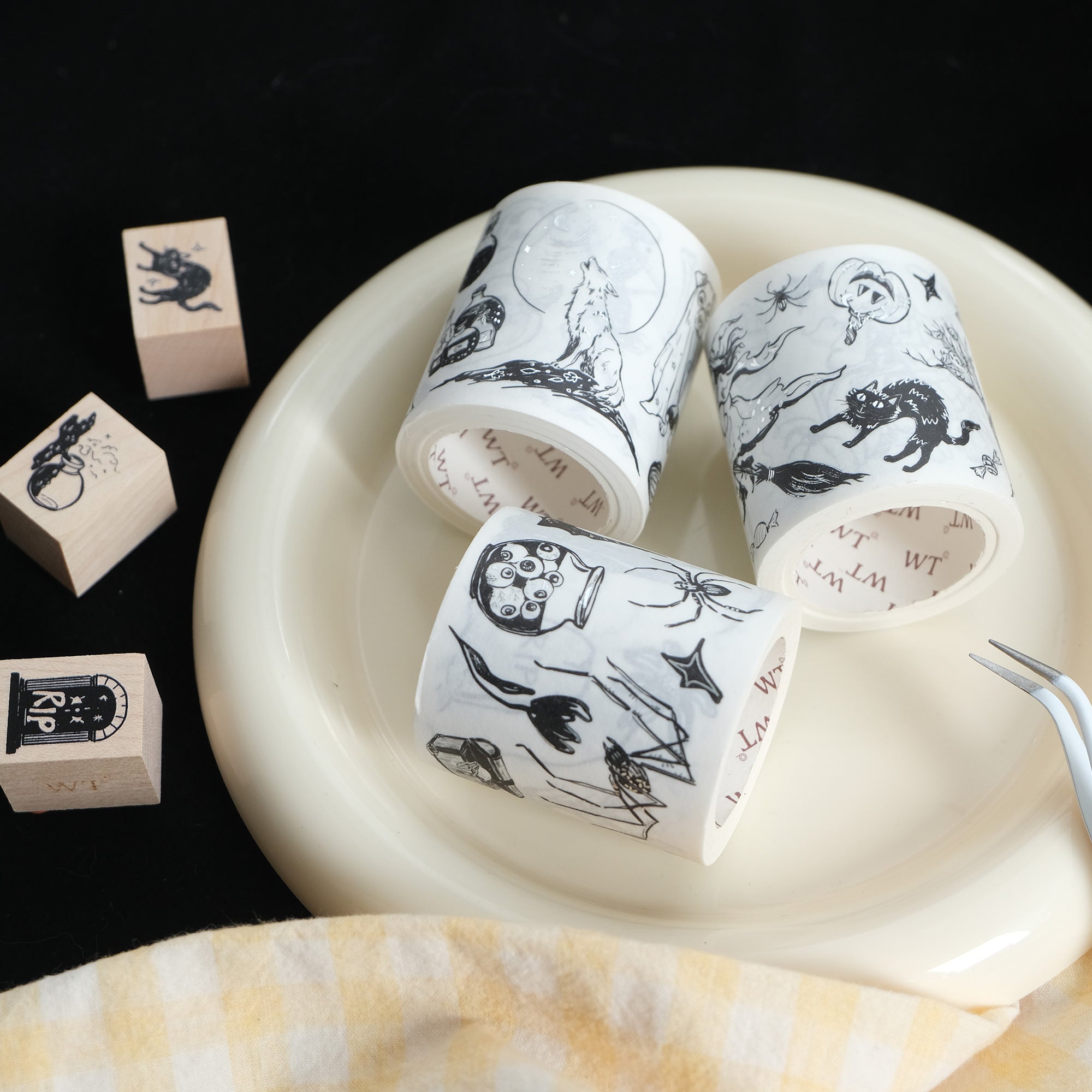 Graveyard Scribbles Washi Tape Sticker Set (GILDED)