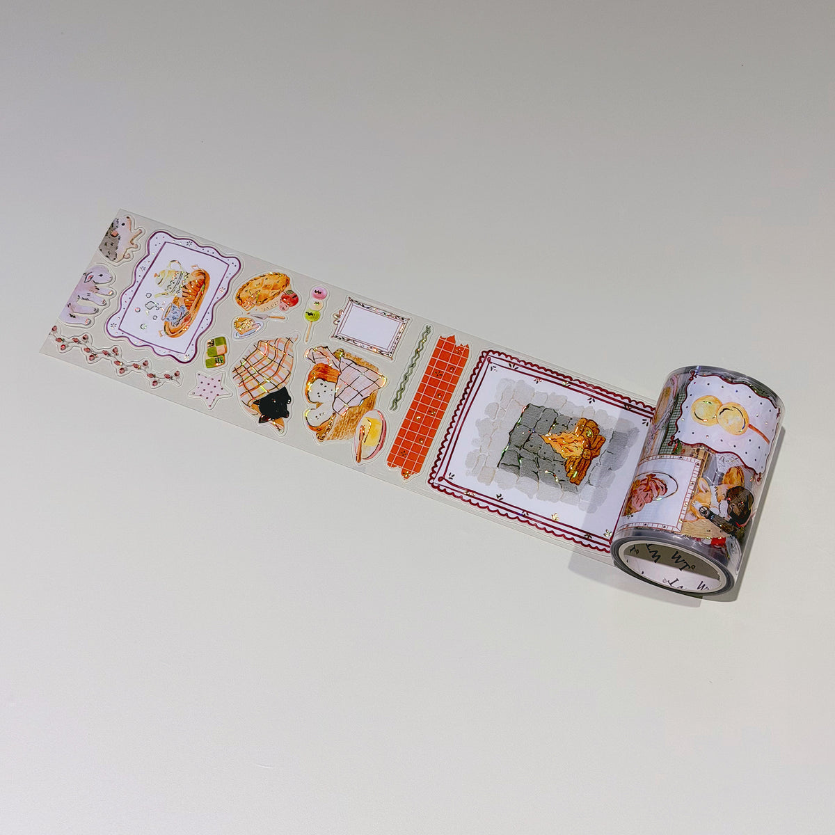 Pre-cut Autumn Pantry Wide Washi/PET Tape (Seashell Gilded) | The Washi Tape Shop. Beautiful Washi and Decorative Tape For Bullet Journals, Gift Wrapping, Planner Decoration and DIY Projects