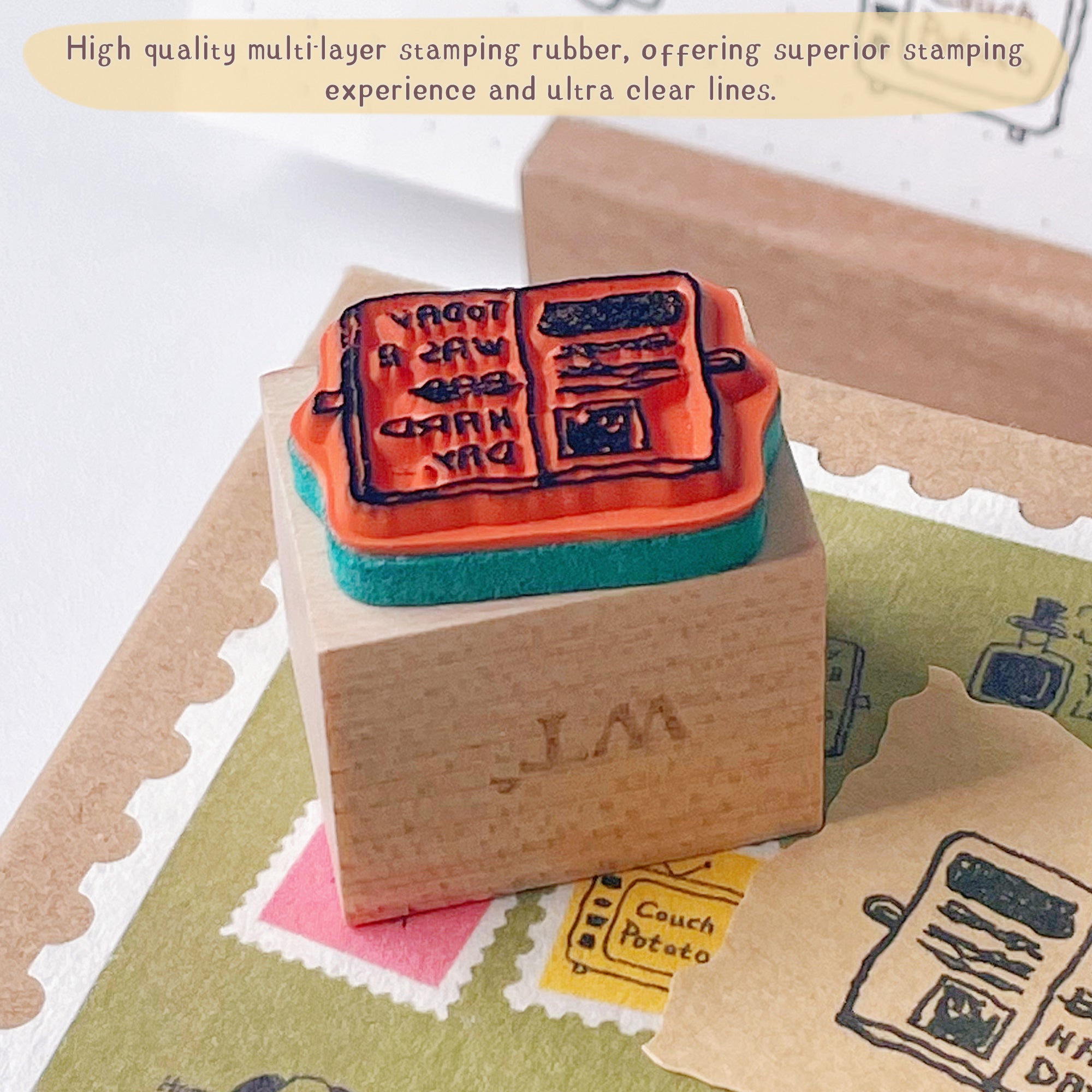 Couch Potato Stamp Set | The Washi Tape Shop. Beautiful Washi and Decorative Tape For Bullet Journals, Gift Wrapping, Planner Decoration and DIY Projects