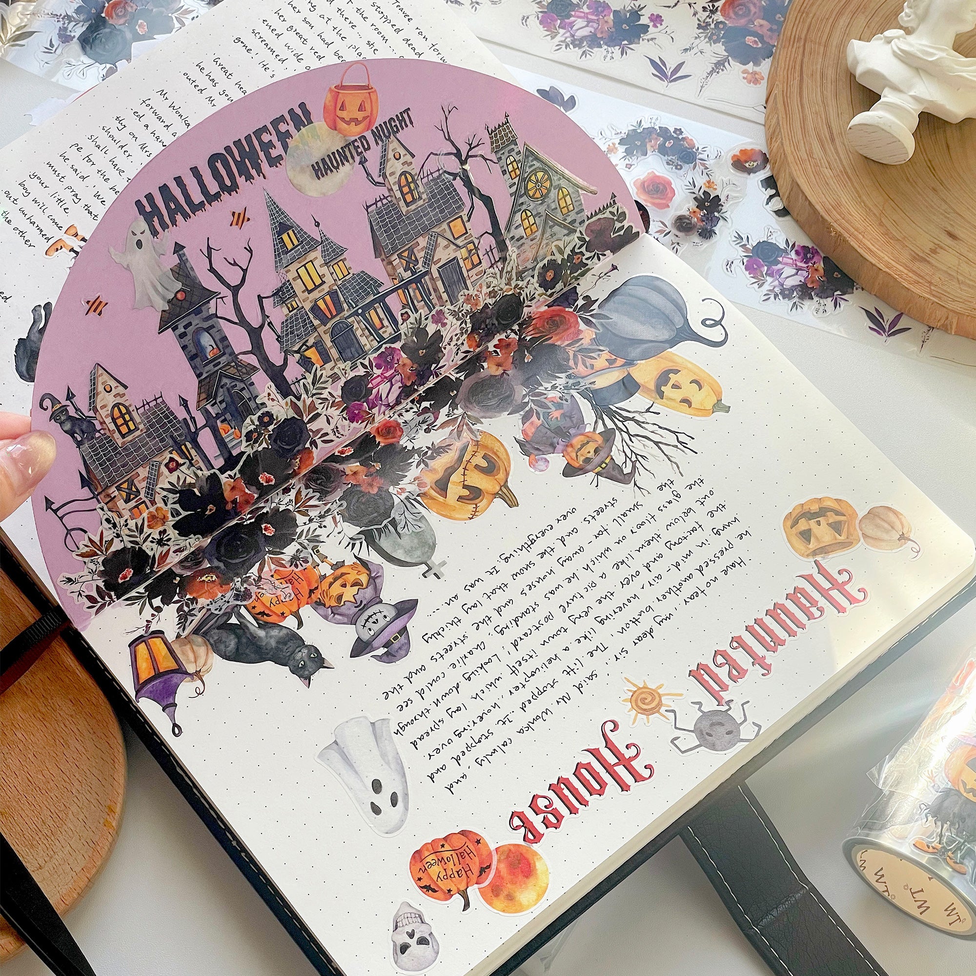 Pre-cut Mystic Meow Wide Washi/PET Tape